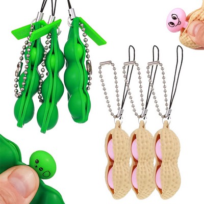 Squeeze-a-Bean Stress Relieving Keychain