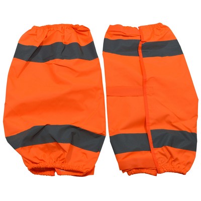 ANSI Class E Orange Waterproof Reflective Leggins with Adjustable Hook & Loop Closures