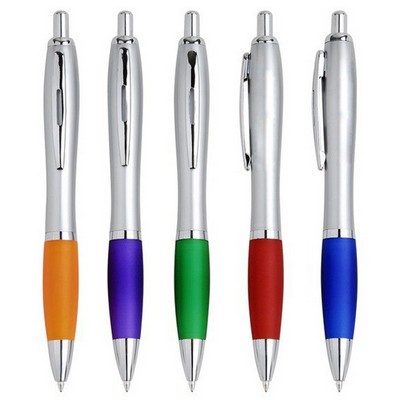 Stylus Rubber Grip Ballpoint Pen with Phone Stand