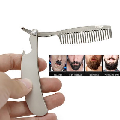 Metal Beard Brush w/Bottle Opener