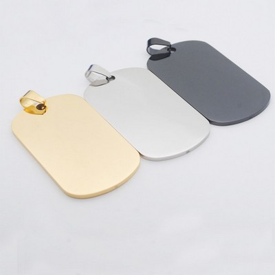 Black Stainless Steel Dog Tag