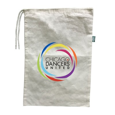 ORGANIC Drawstring Shoe Bag - Full Color Transfer (11" x 16")