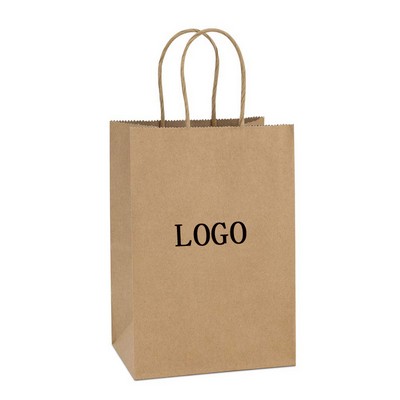 Kraft Paper Bags - 5.9" W x 3.1" D x 8.2" H