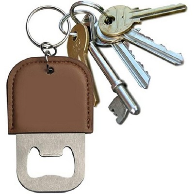 PU Leather Bottle Opener Keychain