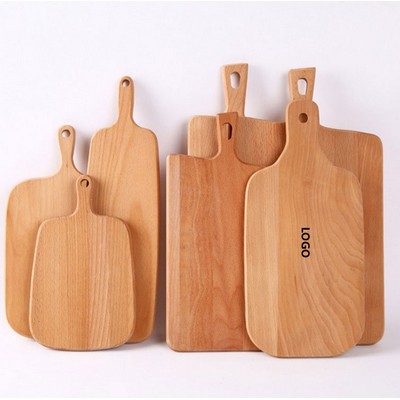 Wood Paddle Bread Cutting Board With Handle And Serving Tray