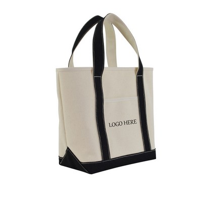 Open Top Canvas Tote Bag