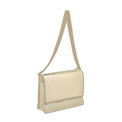 Canvas Messenger Bag - Blank (13" x 13" x 3")