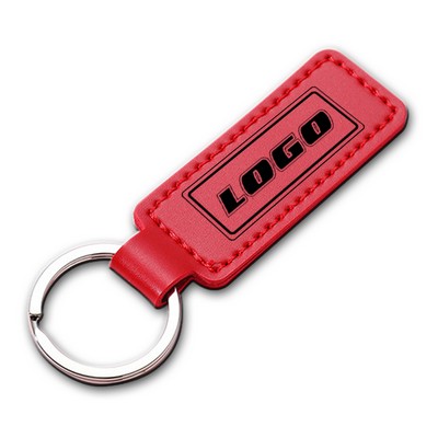 Leatherette Rectangle Key Tag