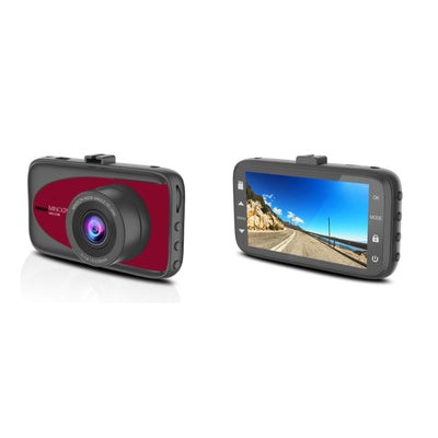 Minolta® Red Dashcam 1080P/12mp W/3 LCD Camcorder