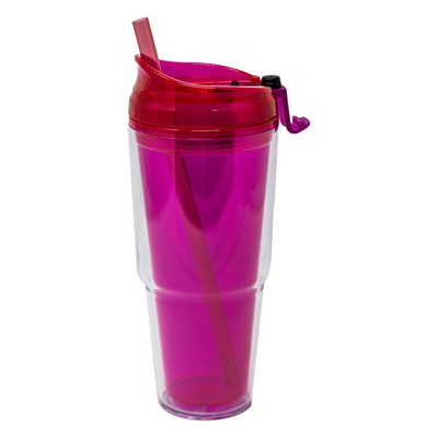 Dual 20oz Tumbler with Straw