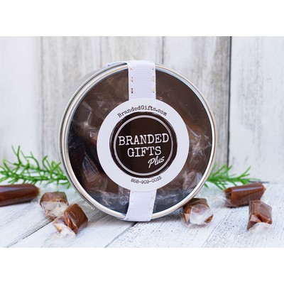 Artisan Sea Salt Caramels in Round Gift Tin