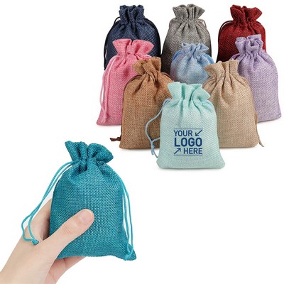 Burlap Drawstring Bag