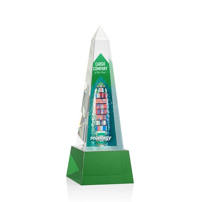 VividPrint™ Award on Base - Master Obelisk/Green 10"