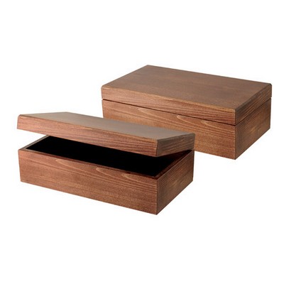 Hinged Box, American Hardwood, Walnut Stain/Satin Lacquer