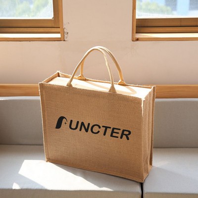 Large Burlap Tote Bag