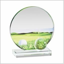 5¼" Golf Achievement Art Glass Sculpture Award