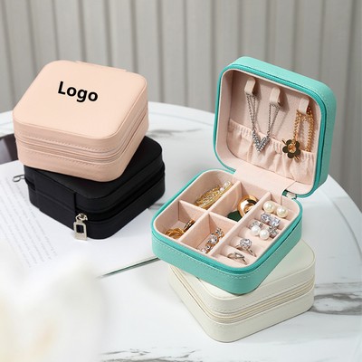 Travel Mini Jewelry Box Ring Earrings Organizer Case