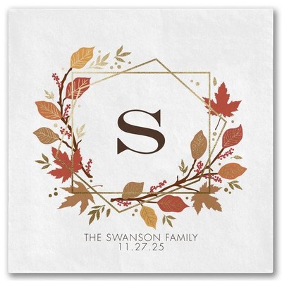 Geometric Thanksgiving Beverage Ooh La Color® Napkin