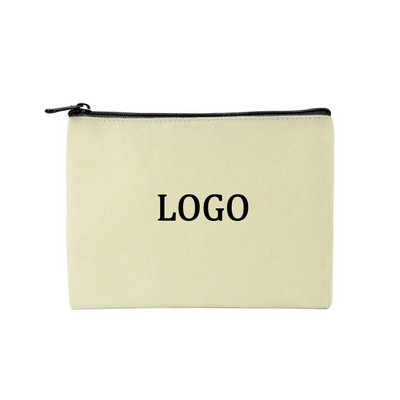 Large Blank Canvas Makeup Bag