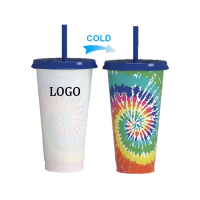 Color Changing Tumbler w/Lid & Straw