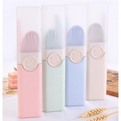 Biodegradable 3pcs Wheat Straw Cutlery Set