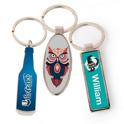 .7" x 2.5" Steel Bottle Opener Keychains