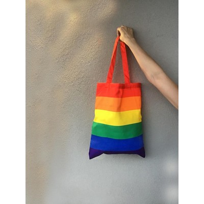 Rainbow Canvas Tote LGBT Fashion Bag