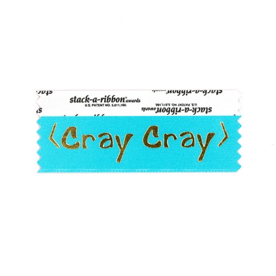 <Cray Cray> STK-A-RBN JEWEL BLUE RIBBON GOLD IMPRINT