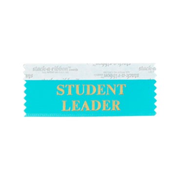 Student Leader Stk A Rbn Jewel Blue Gold Imprint