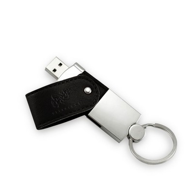 Joliet Leather Swivel USB Key Chain-4G