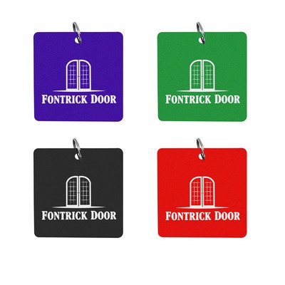 Durable Square Aluminum Key Tag