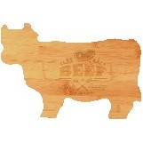 Bamboo Cow Shaped Cutting Board (15"x10")