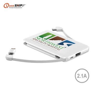 Hermosa 2.1A Output 5000mAh Card Shape Power Bank-5000mAh