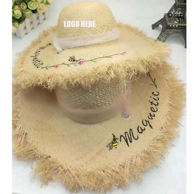 Lafite Raw Edge Straw Hat