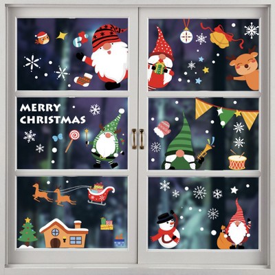 Double-Sided Elf Glass Cling Decoration