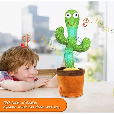 Smart Electronic Plush Toys Funny Singing Talking Record Repeating Electronic Plush Cactus Toys