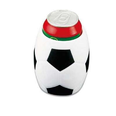 PU Soccer Bottle Can Holder Stress Ball