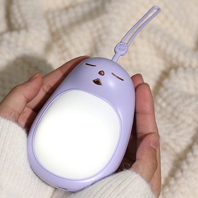 Rechargeable Pocket Paw Hand Warmers Mini Cute Winter Heater with led light