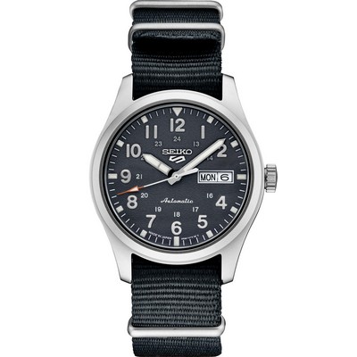 Seiko 5 Sports Watch w/Gray Nylon Strap