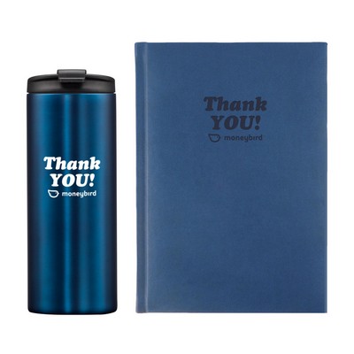 Eccolo® Symphony Journal/Renzi Tumbler Gift Set - Blue