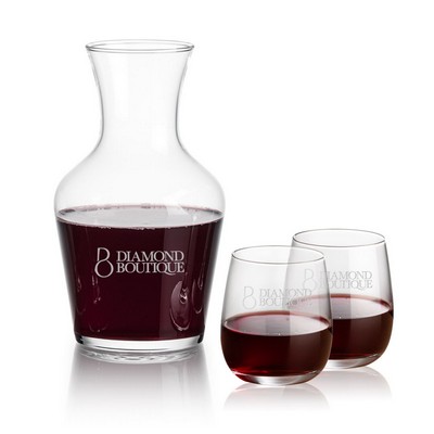 Summit Carafe & 2 Crestview Stemless Wine