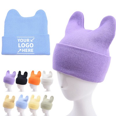 Cat Ear Knitted Beanie