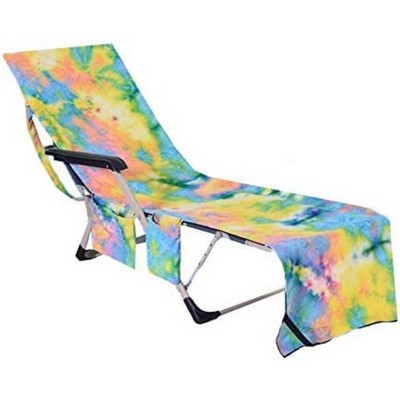 Tie Dye Gradient Beach Chair Towel Cover