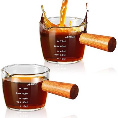 Espresso Measuring Cup with Wooden Handle