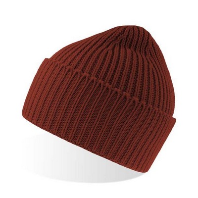 Atlantis Oak Sustainable Rib Knit Beanie (Blank)