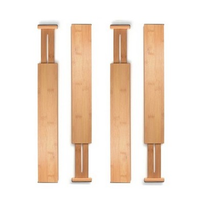 4 Sets Bamboo Drawer Dividers