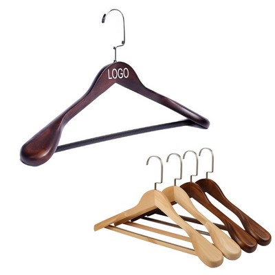 Solid Wooden Suit Hanger With Non Slip Bar