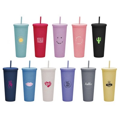 24Oz Studded Matte Tumbler