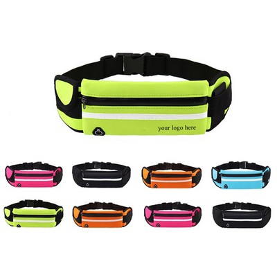 Square Fanny Pack Safety Reflective Cycling Running Belt