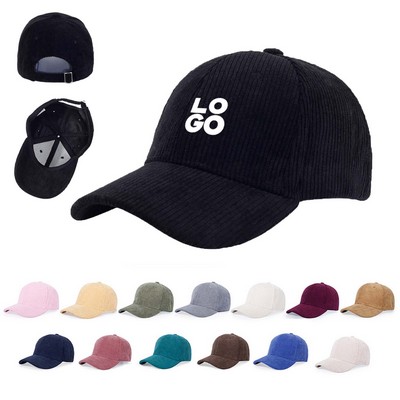 Corduroy Casual Everyday Baseball Cap